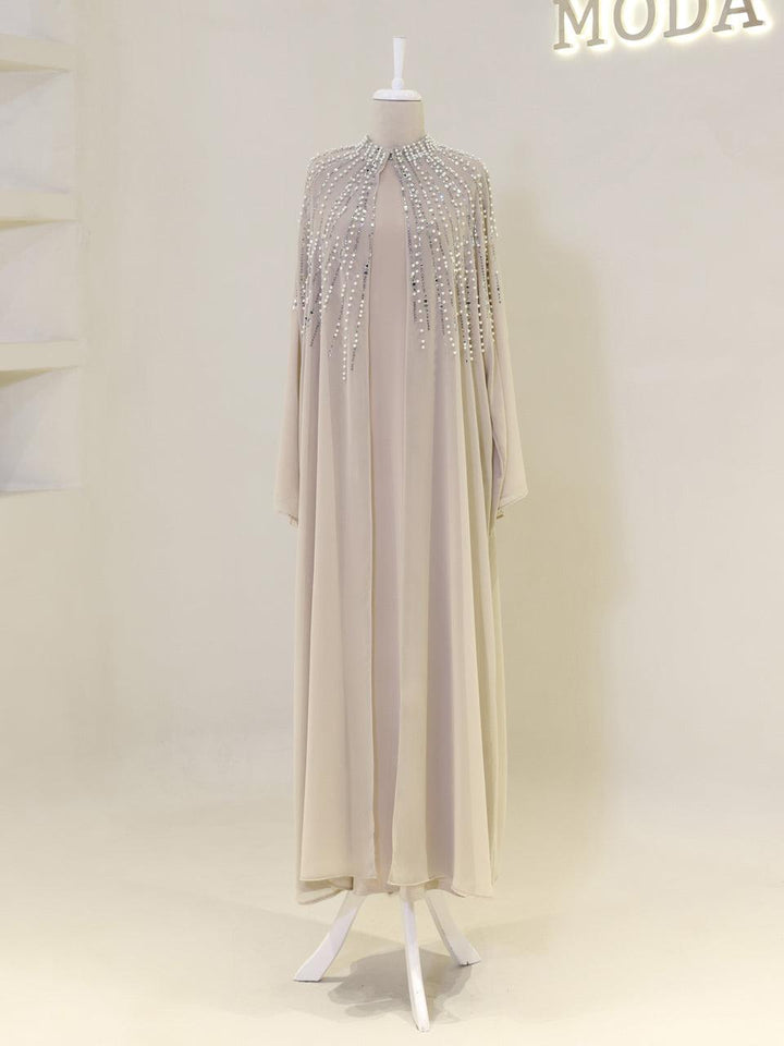 tesettur-abiye-Coral Abaya Tesettür Takım-ModaZehrada