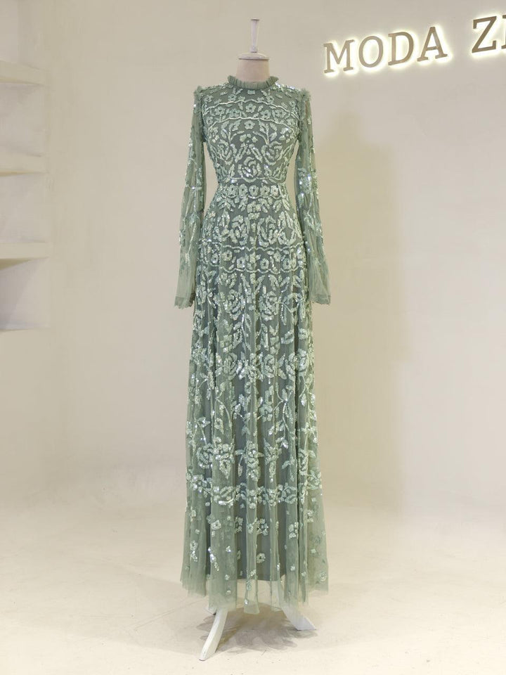 tesettur-abiye-Couture Goldie Tesettür Abiye-ModaZehrada