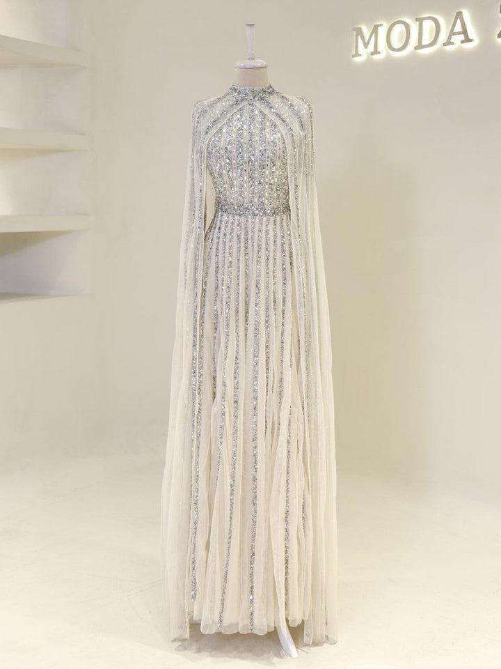 tesettur-abiye-Couture Gown Tesettür Abiye-ModaZehrada