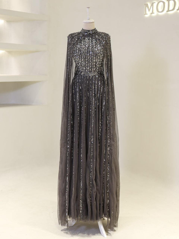 tesettur-abiye-Couture Gown Tesettür Abiye-ModaZehrada