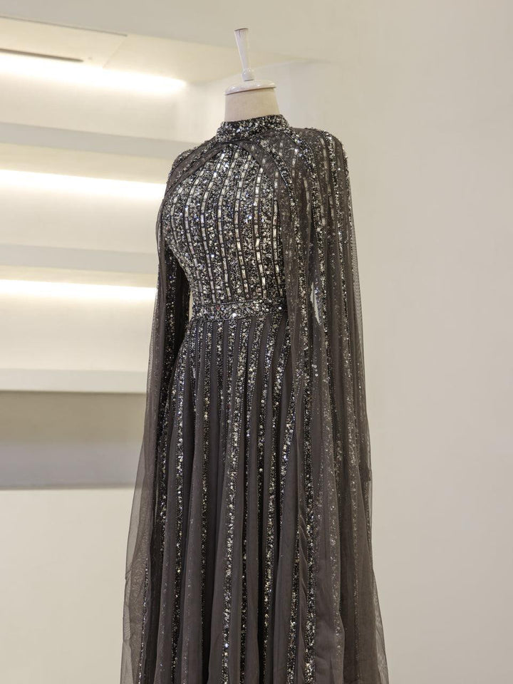 tesettur-abiye-Couture Gown Tesettür Abiye-ModaZehrada