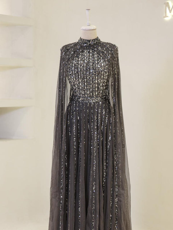 tesettur-abiye-Couture Gown Tesettür Abiye-ModaZehrada