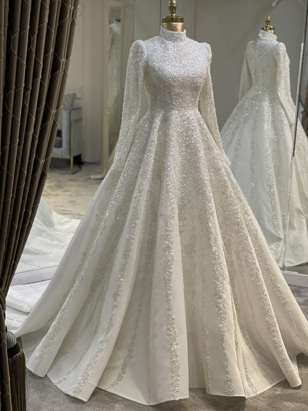 tesettur-abiye-Couture Krom Tesettür Gelinlik-ModaZehrada