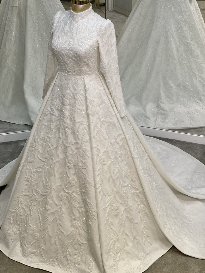 tesettur-abiye-Couture Lezli Tesettür Gelinlik-ModaZehrada