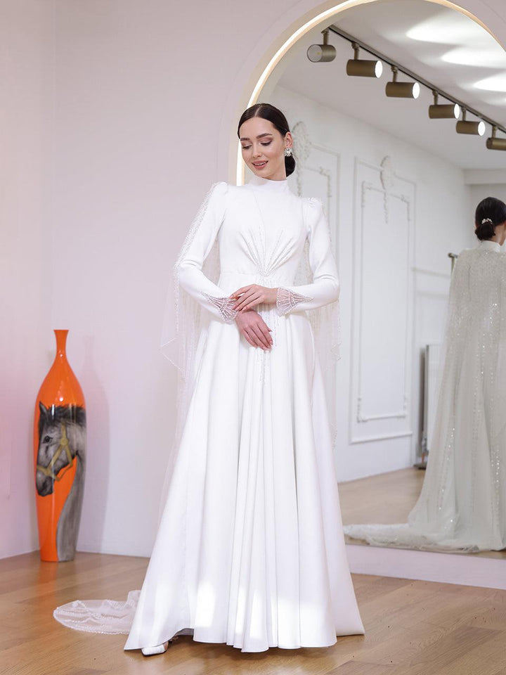 tesettur-abiye-Couture Maiza Tesettür Gelinlik-ModaZehrada
