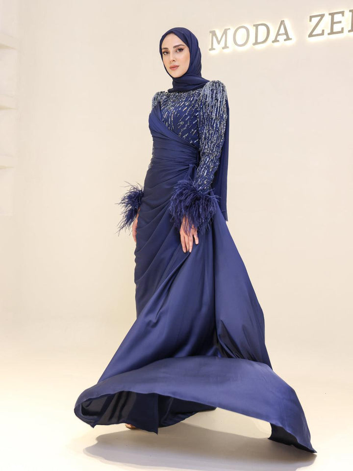 tesettur-abiye-Couture Mathilda Tesettür Abiye-ModaZehrada