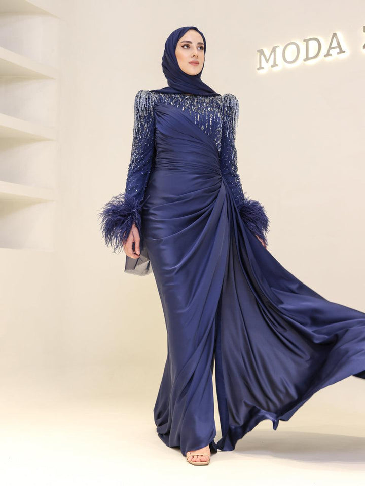tesettur-abiye-Couture Mathilda Tesettür Abiye-ModaZehrada