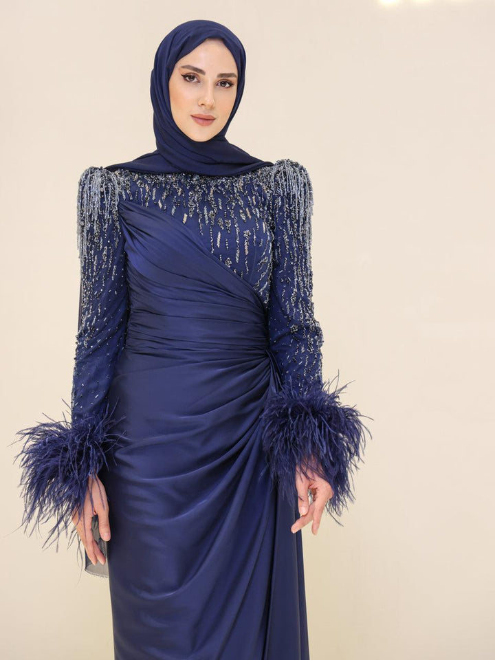 tesettur-abiye-Couture Mathilda Tesettür Abiye-ModaZehrada