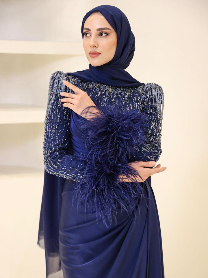 tesettur-abiye-Couture Mathilda Tesettür Abiye-ModaZehrada