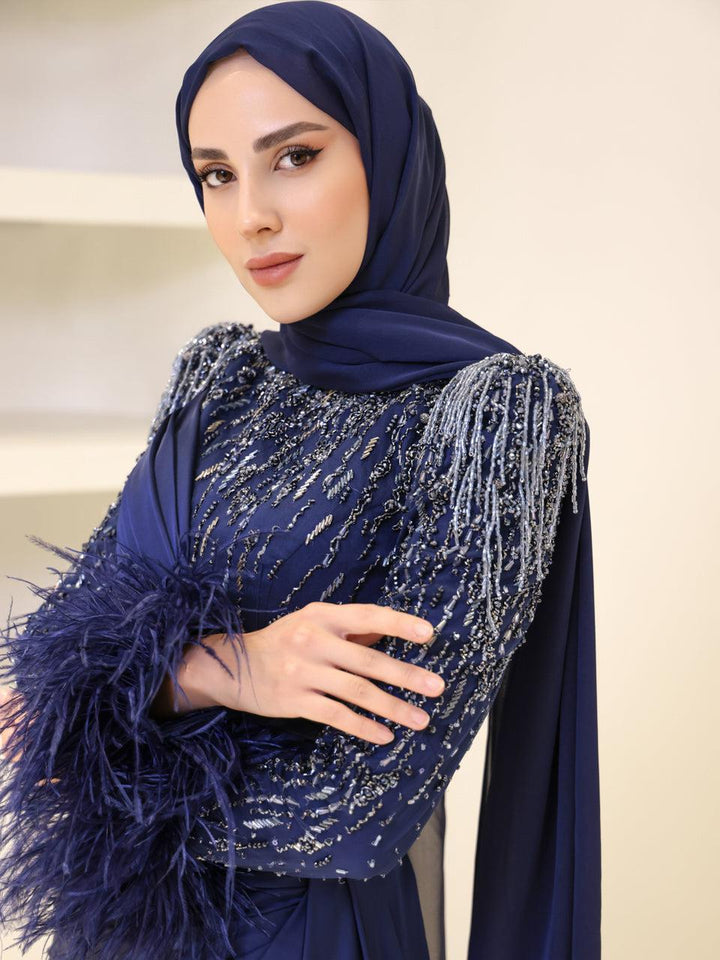 tesettur-abiye-Couture Mathilda Tesettür Abiye-ModaZehrada
