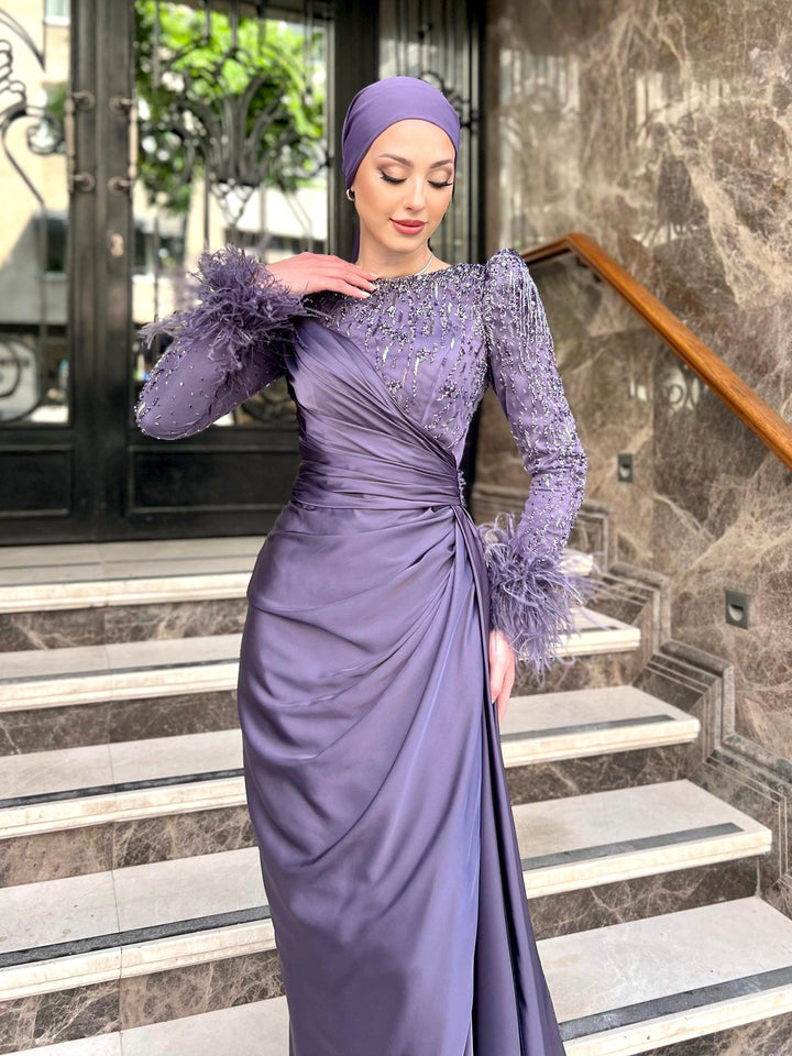tesettur-abiye-Couture Mathilda Tesettür Abiye-ModaZehrada