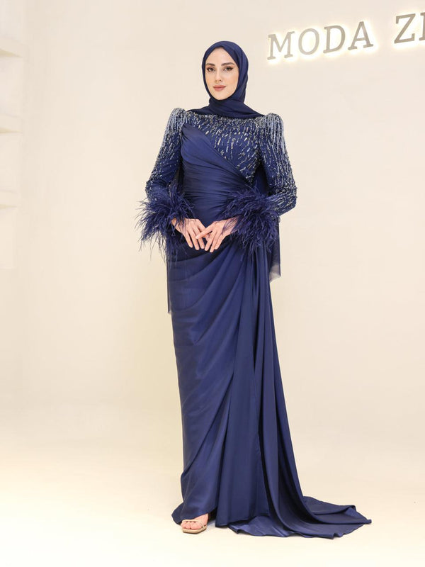 tesettur-abiye-Couture Mathilda Tesettür Abiye-ModaZehrada
