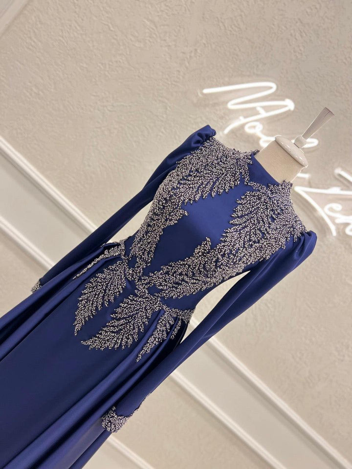 tesettur-abiye-Couture Simone Plisesiz Tesettür Abiye-ModaZehrada
