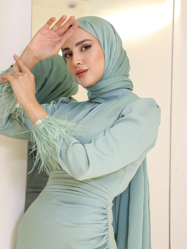 tesettur-abiye-Saten Amanda Tesettür Abiye-ModaZehrada