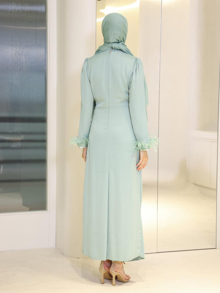 tesettur-abiye-Saten Amanda Tesettür Abiye-ModaZehrada