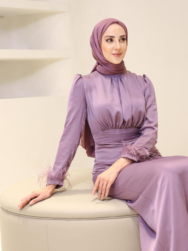 tesettur-abiye-Saten Amanda Tesettür Abiye-ModaZehrada