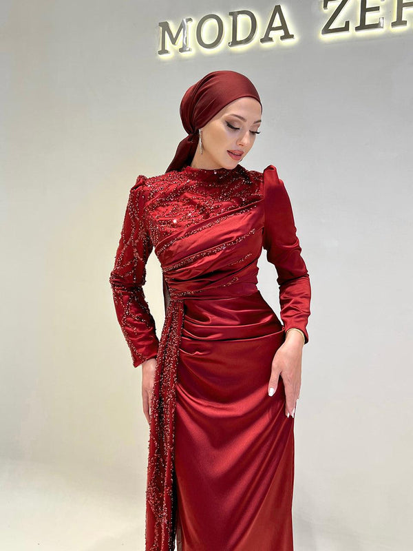 tesettur-abiye-Tasarım Sedef Tesettür Abiye-ModaZehrada