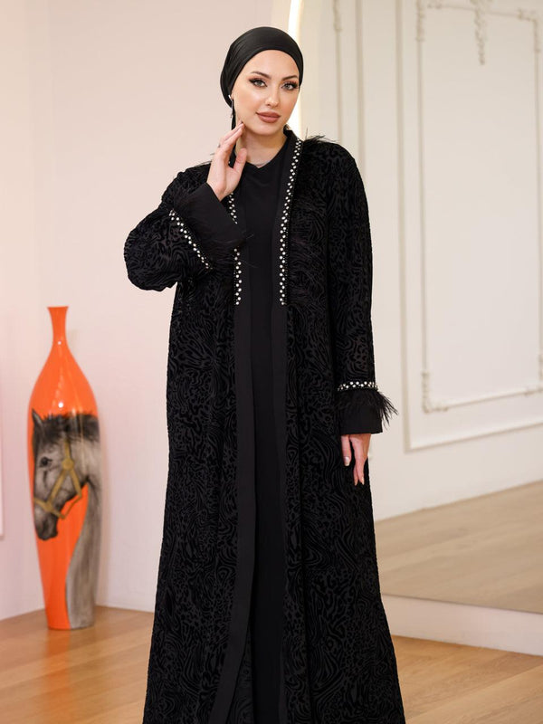 tesettur-abiye-Wilde Abaya Tesettür Takım-ModaZehrada